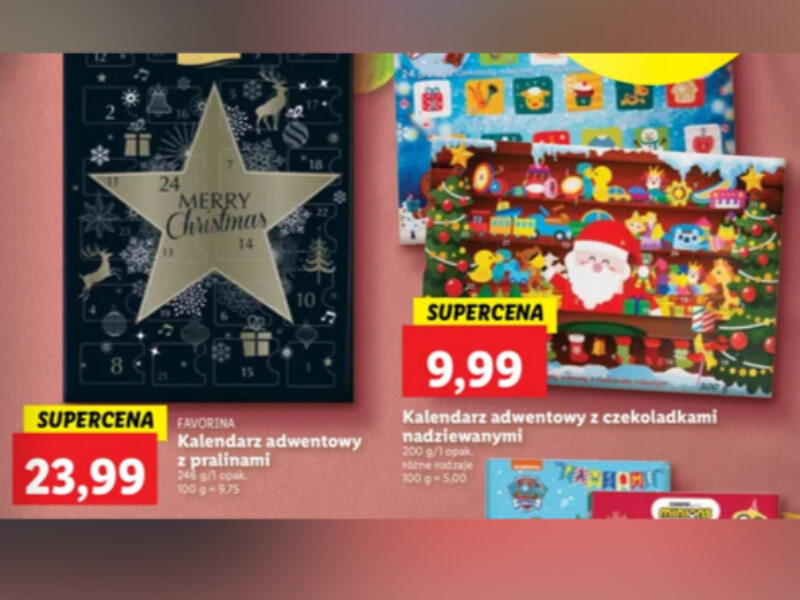 It’s already Christmas at Lidl. On store shelves, including advent