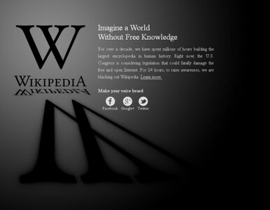 Miniatura: Wikipedia nie działa. Protest przeciwko...