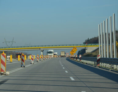 Miniatura: Utrudnienia na budowanej autostradzie A1....