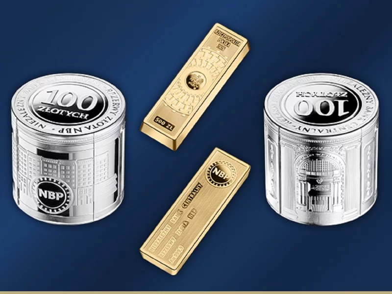 Nowe monety NBP przyciągają uwagę formą i ceną. Jedna wygląda jak sztabka złota