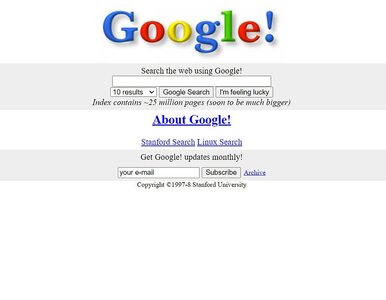 Miniatura: Zobacz Google z 1998 r. Tak wyszukiwarka...