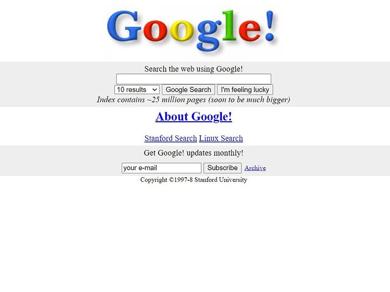 Zobacz Google z 1998 r. Tak wyszukiwarka zmieniała się przez lata