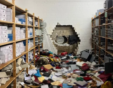 Miniatura: Spektakularny skok na bank w Niemczech....