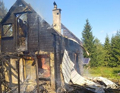 Miniatura: Dom w Bieszczadach spłonął doszczętnie....