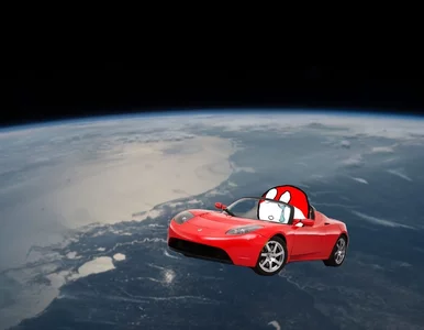 Miniatura: Starman poleciał w kosmos w kabriolecie...