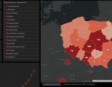 Miniatura: Mapa koronawirusa w Polsce. Ilu jest...