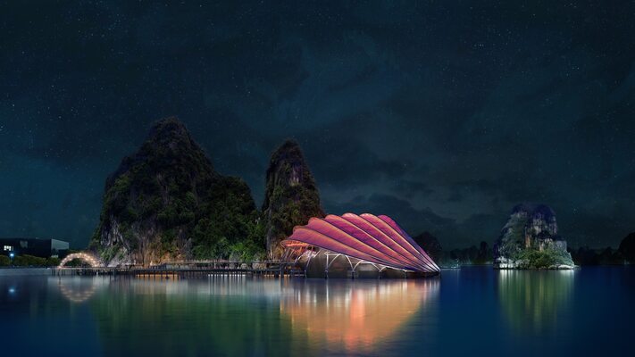 Miniatura: Pływający teatr w Wietnamie