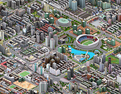 Miniatura: Google Maps w wersji Sim City